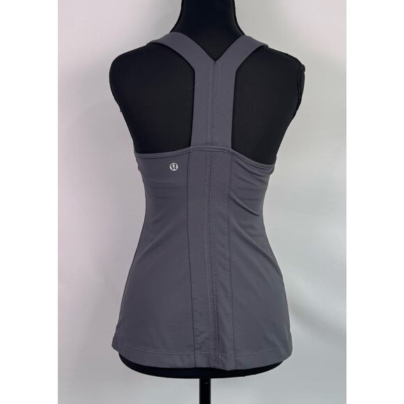 Lululemon Gray Racerback Athletic Tank Top Size Small - Picture 3 of 7